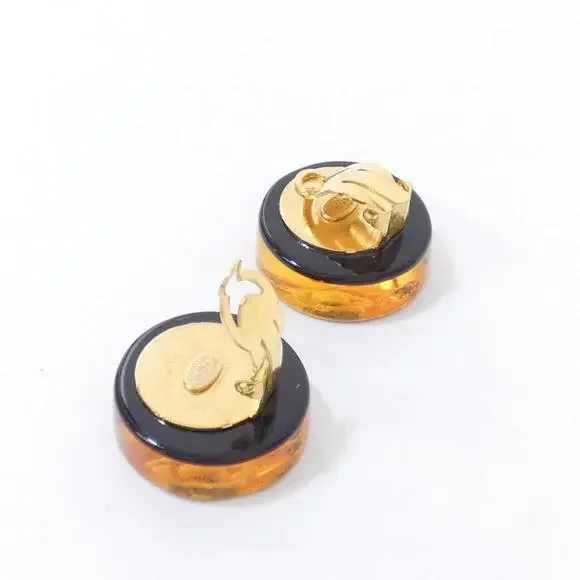 CHANEL Authentic Orange Earrings